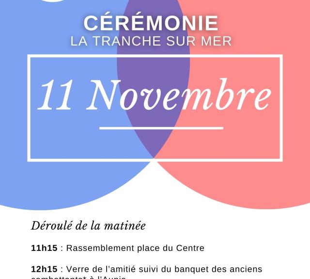 Bleu et Rouge Cercle Moderne Créatif 11 Novembre Affiche - 1