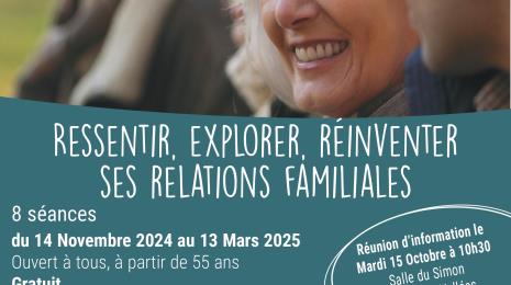 Atelier une vie devant nous - activité seniors Du 14/11/2024 au 13/3/2025