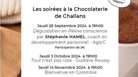 LES SOIRÉES A LA CHOCOLATERIE : BIENVENUE EN COLOMBIE Le 14 nov 2024