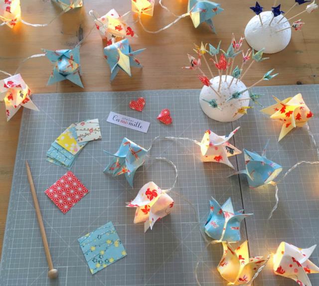 Guirlande lumineuse & bijoux origami
