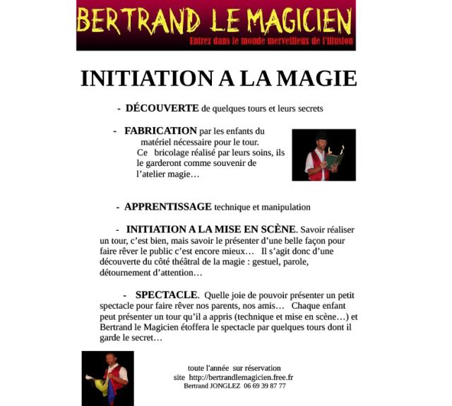 journee initiation - bertrand le magicien