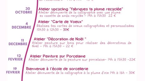 Atelier calligraphie "Bienvenue à l