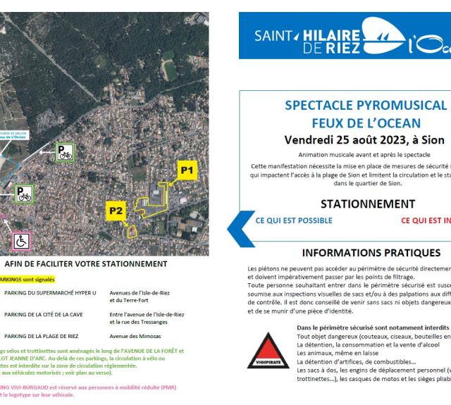 plan de circulation spectacle pyromusical St Hilaire page 1