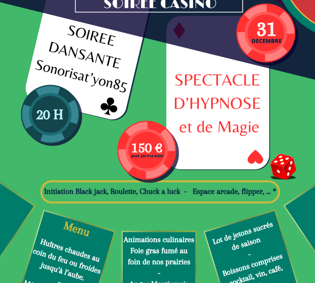 Copie de Affiche invitation événement soirée casino - 1