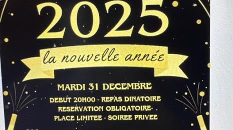 "RÉVEILLON 2024 " THAG BAR Du 31/12/2024 au 1/1/2025