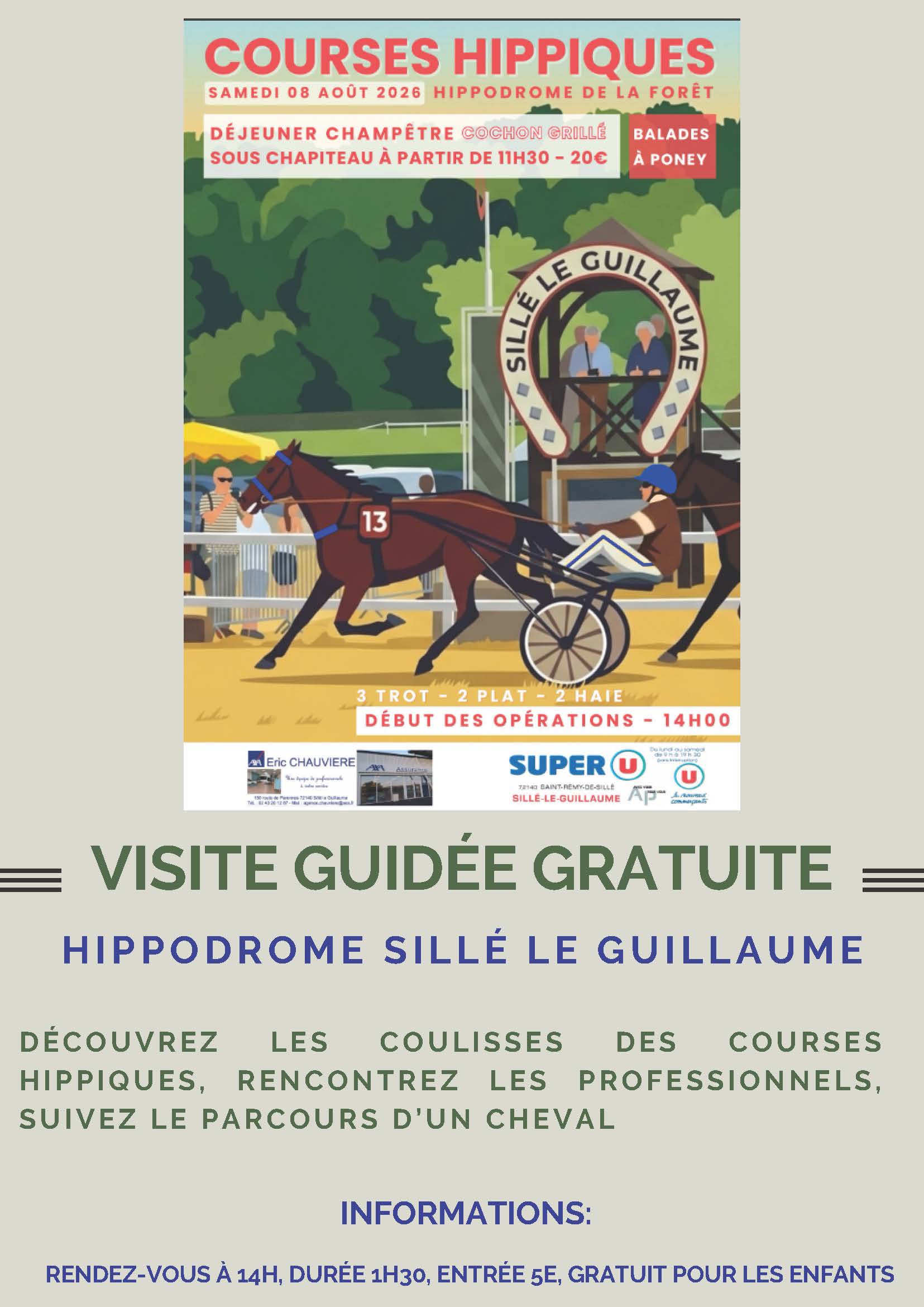 Visite guidée de l&rsquo;hippodrome de Sillé